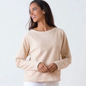 Dudley Stephens Somerset Crew Neck Sweatshirt Size Small Beige Tan